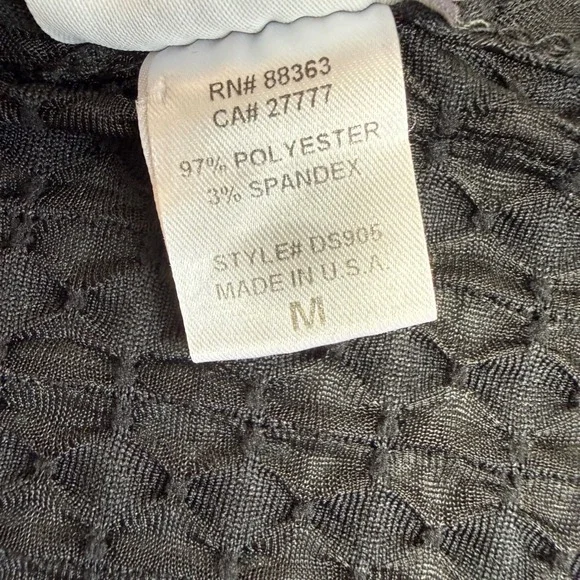 Jordan Taylor Black Textured Cover Up V Neck Shirt Beach Women's Medium - Picture 3 of 8